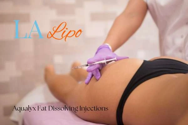 Woman having fat dissolving injections Cricklewood on thighs