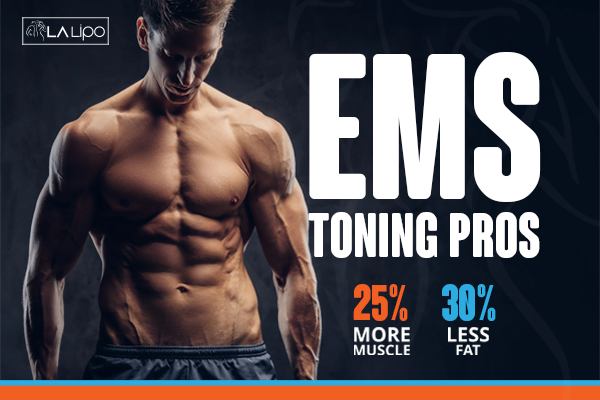 Image of man with sculpted stomach showing the fat loss and muscle gain of LA-EMS Body Sculpting Treatment Cricklewood